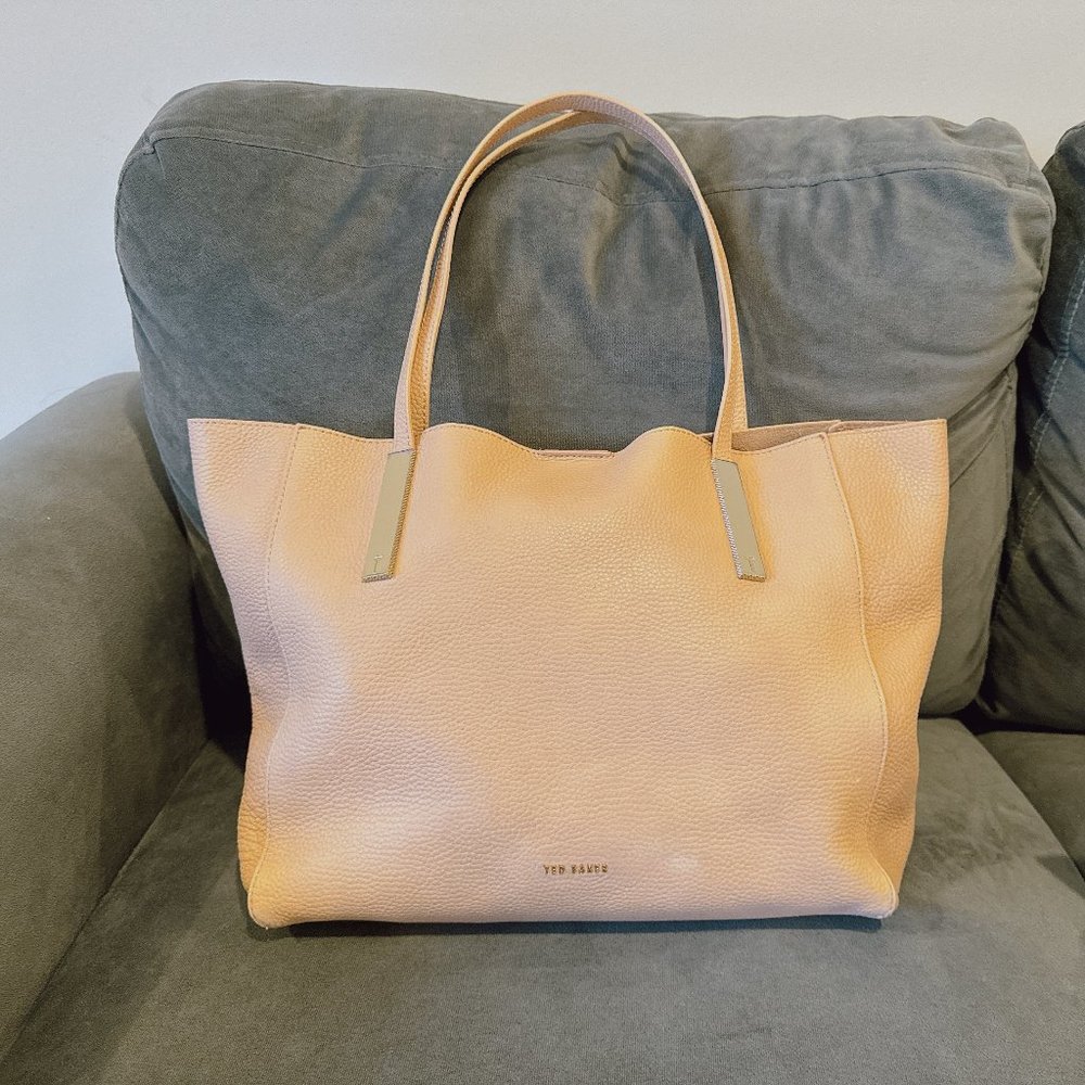 Ted Baker Pionila Soft Grain Leather Tote Bag - Taupe